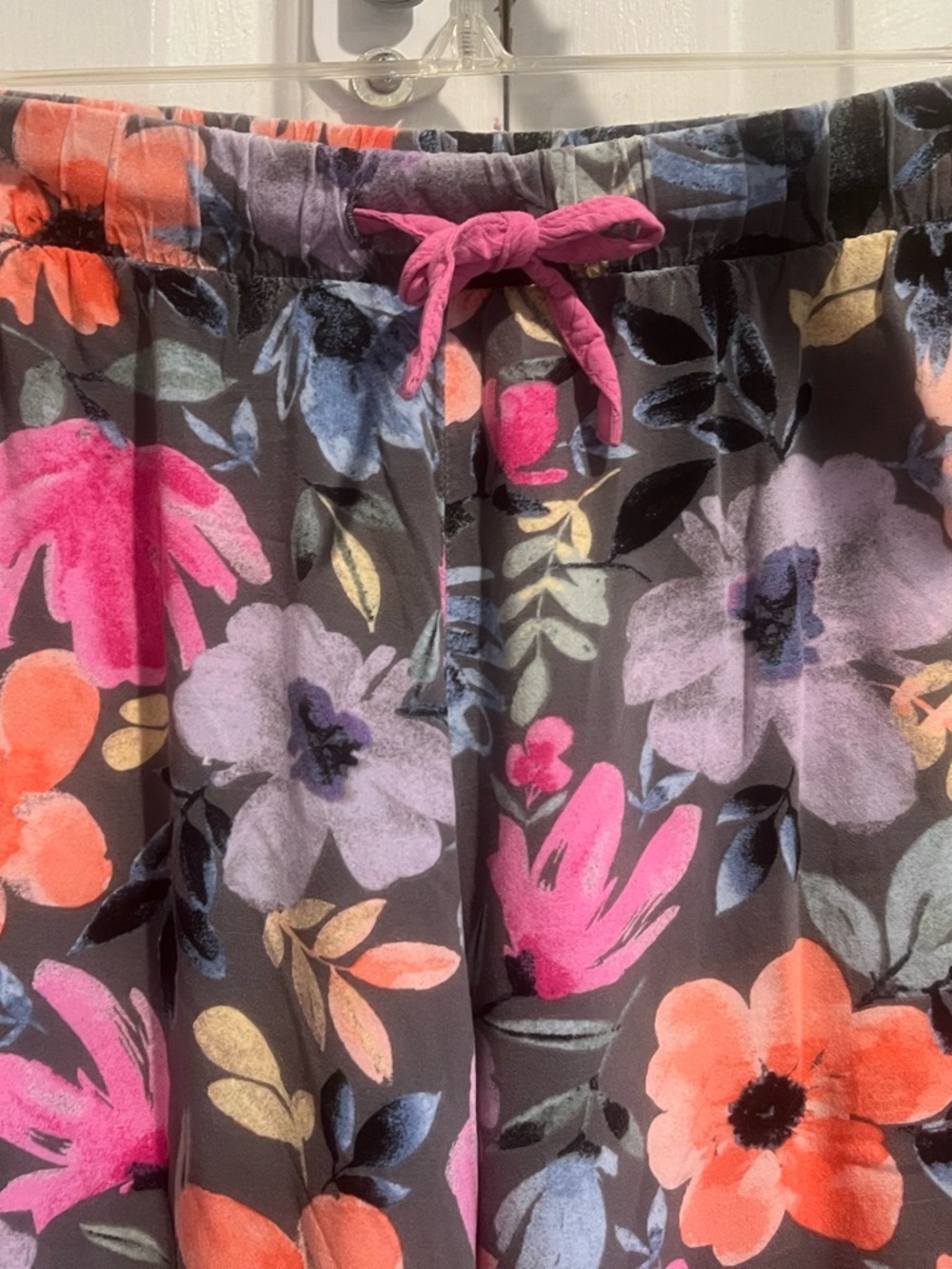 Cynthia Rowley Navy Tee and Floral Gray Pajama Set - Picture 4 of 12